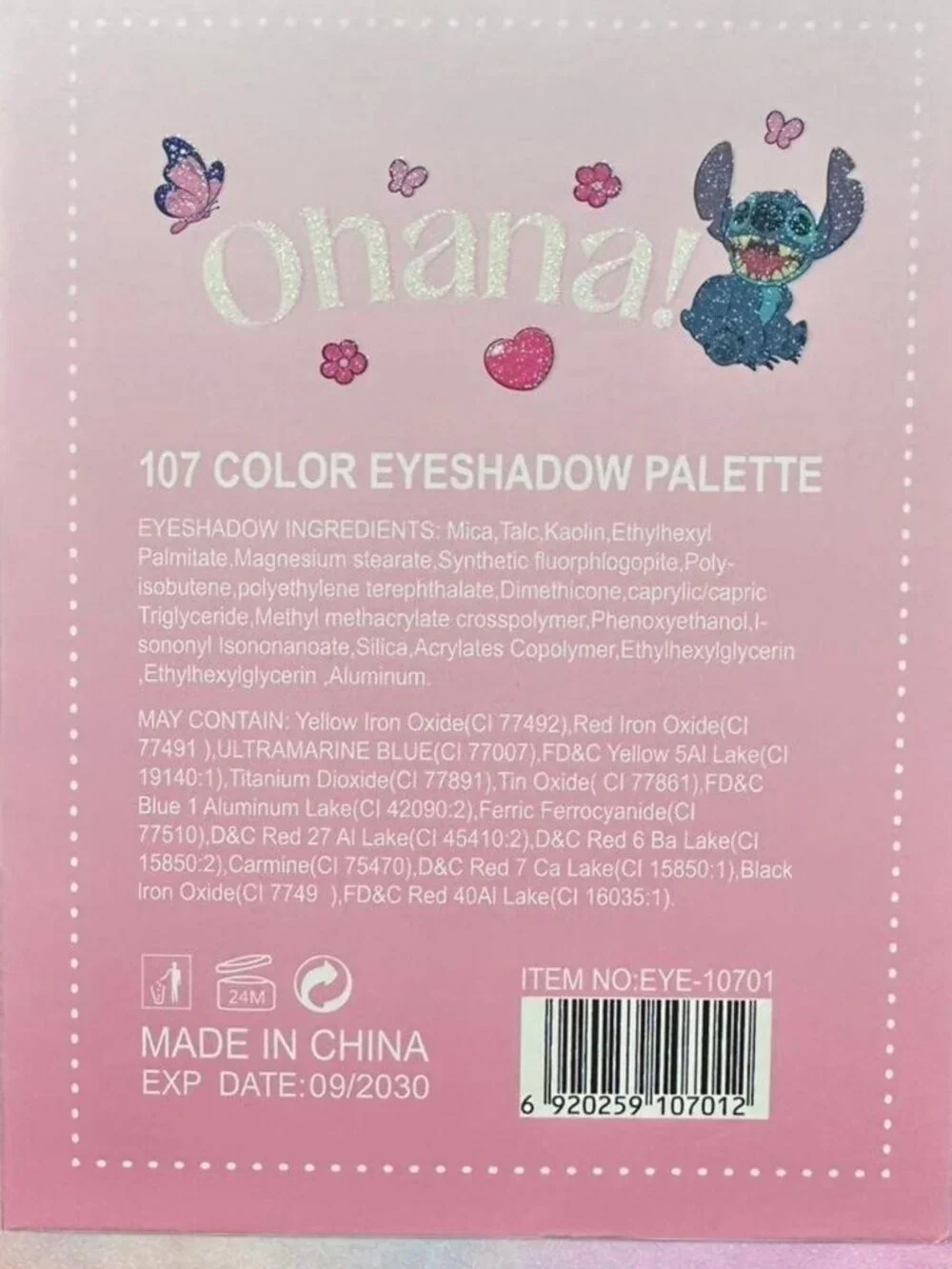 Stitch 107 eyeshadow palette #makeup #kawaii #eyeshadow #lilostitch #disney